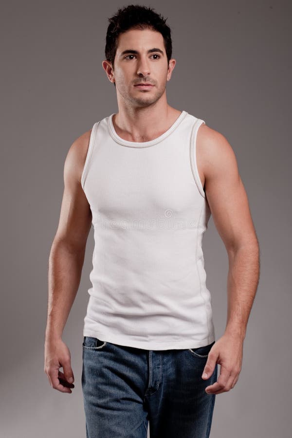 Medio tiro modelo masculino de la longitud fotografía de archivo Medio tiro modelo masculino de la longitud fotografía de archivo