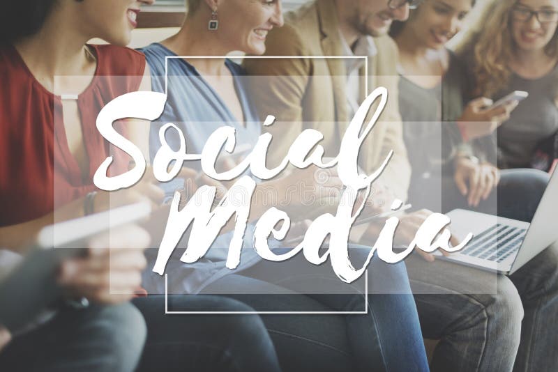 Medios concepto social de la charla del establecimiento de una red de la conexión fotos de archivo libres de regalías Medios concepto social de la charla del establecimiento de una red de la conexión fotos de archivo libres de regalías