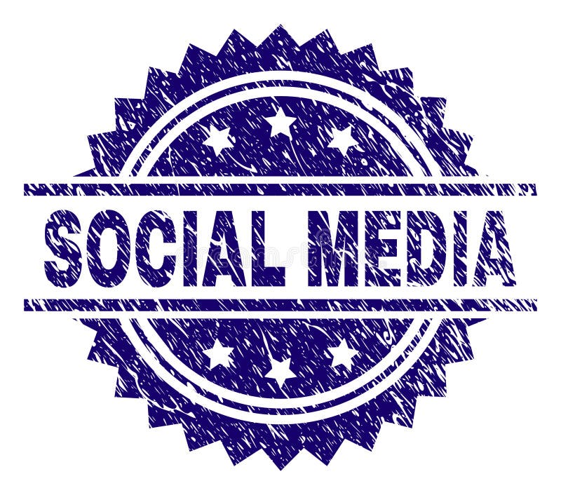 MEDIOS sello SOCIAL texturizado rasguñado del sello stock de ilustración MEDIOS sello SOCIAL texturizado rasguñado del sello stock de ilustración