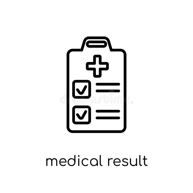 medisch resultaatpictogram In moderne vlakke lineaire vector Medisch aangaande vector illustratie medisch resultaatpictogram In moderne vlakke lineaire vector Medisch aangaande vector illustratie