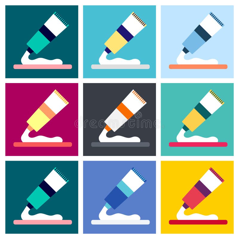 Medisch Zalf Vlak Pictogram vector illustratie Medisch Zalf Vlak Pictogram vector illustratie