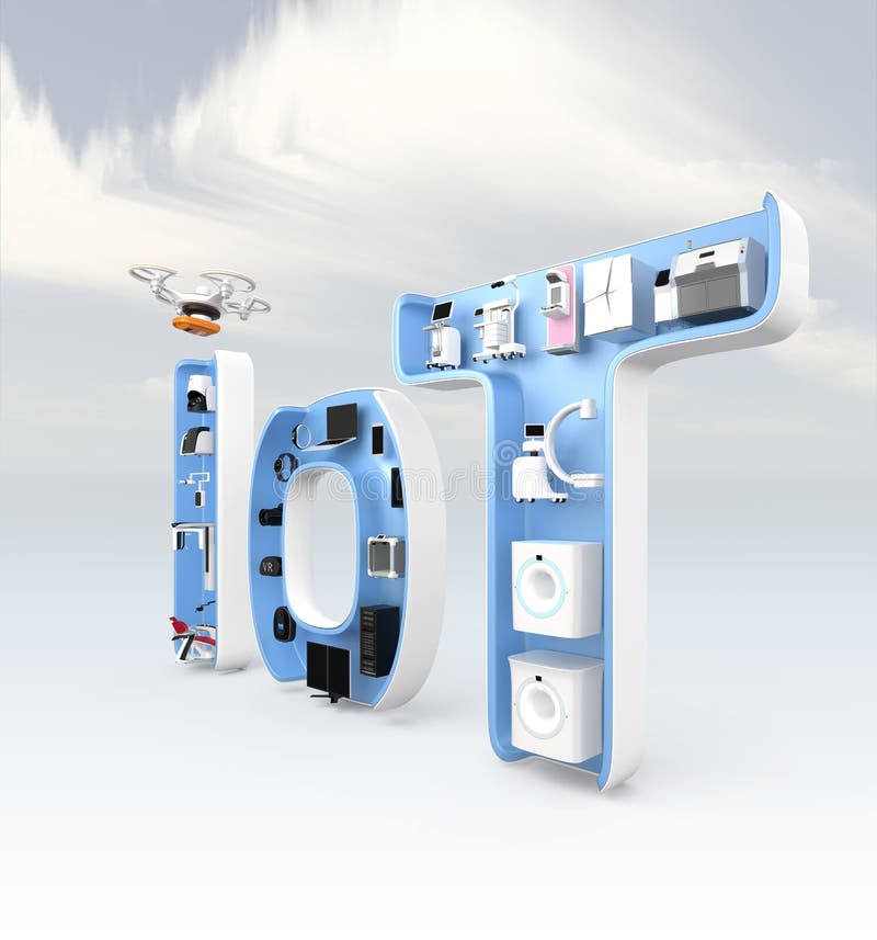 Medische apparatuur in IoT-woord royalty-vrije illustratie Medische apparatuur in IoT-woord royalty-vrije illustratie