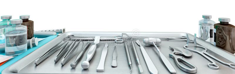 Medische apparatuur in moderne werkende ruimte 3D Illustratie stock illustratie Medische apparatuur in moderne werkende ruimte 3D Illustratie stock illustratie