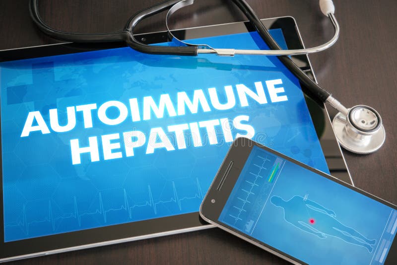 Medische concept o het auto-immune van de hepatitis (leverziekte) diagnose