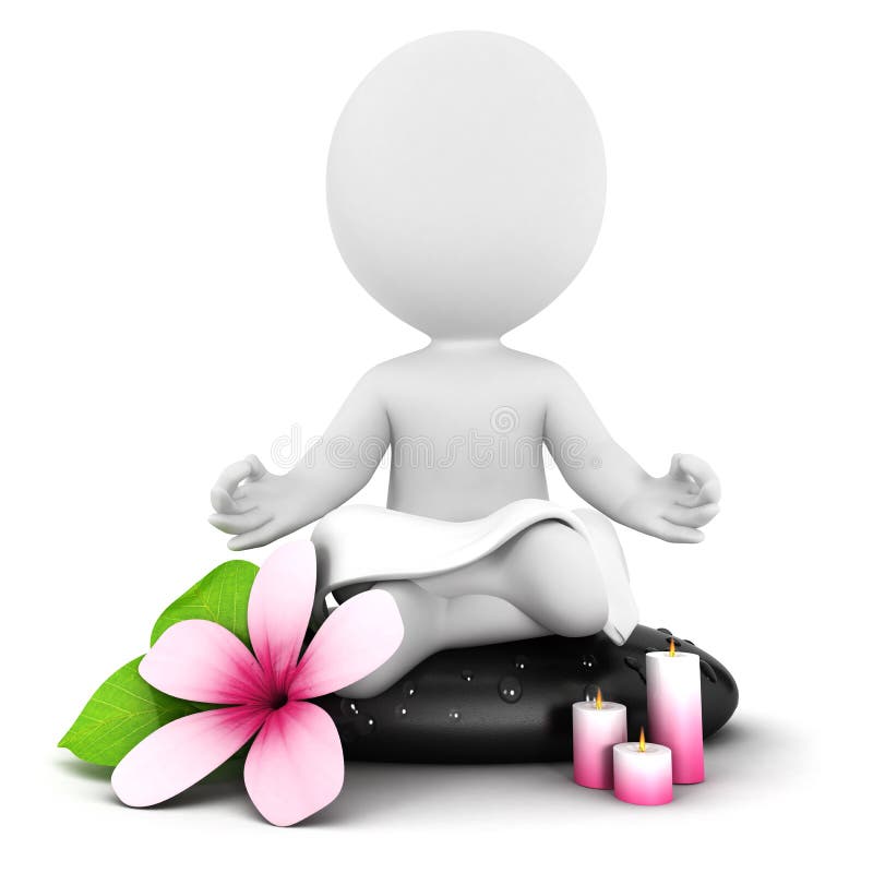 meditación blanca de la gente 3d libre illustration meditación blanca de la gente 3d libre illustration