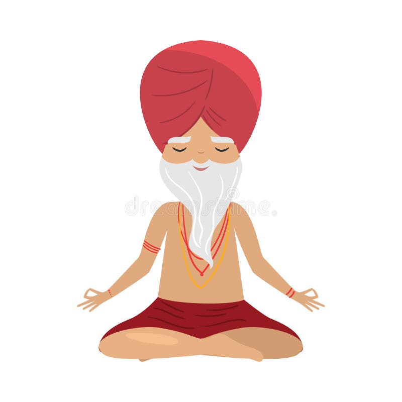 Red Cat Sitting and Meditating in Lotus Pose Stock Vector ...