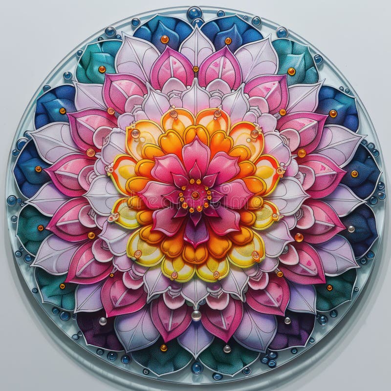 Meditation image mandala royalty free illustration