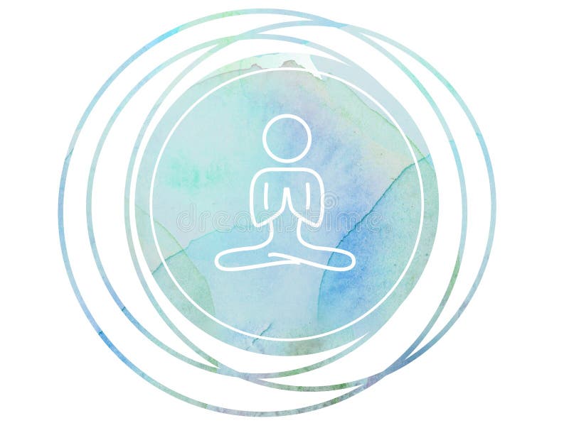 Circular watercolor mandala meditation Symbol Om lotus royalty free illustration Circular watercolor mandala meditation Symbol Om lotus royalty free illustration