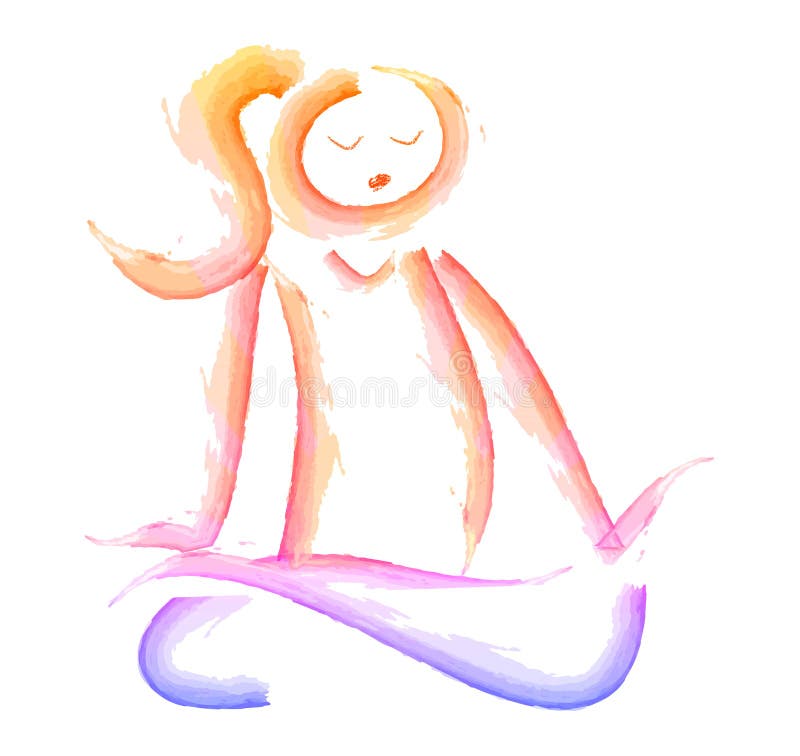 Meditation woman icon