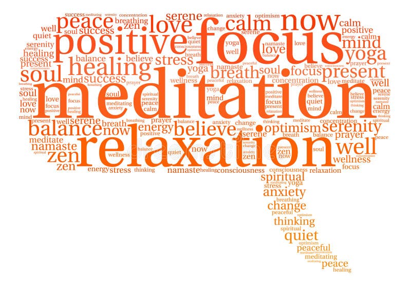Meditation Word Cloud stock vector. Illustration of relaxation 99075049