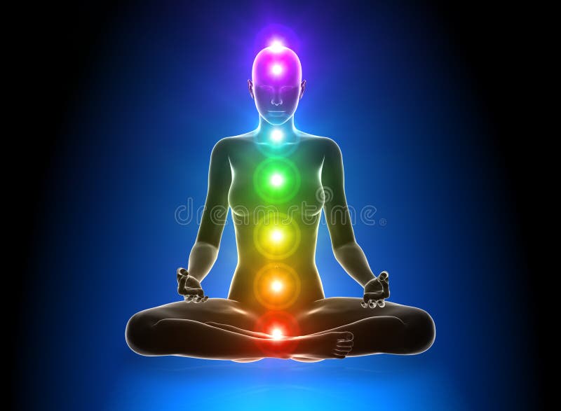 Meditazione - Chakras royalty illustrazione gratis Meditazione - Chakras royalty illustrazione gratis
