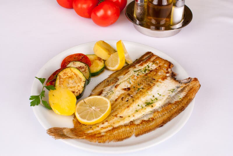 Grilled sole fish stock photo. Image of fresh, nutrition 3865990