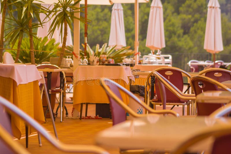 Mediterranean Restaurant stock photo. Image of mallorca 94913792
