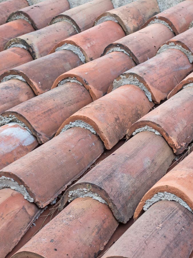 Mediterranean Roof Tiles To Use As Background Stock Photo - Image of