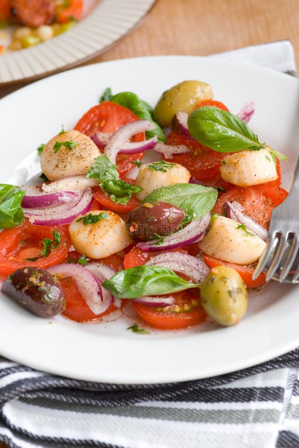 Mediterranean salad stock image