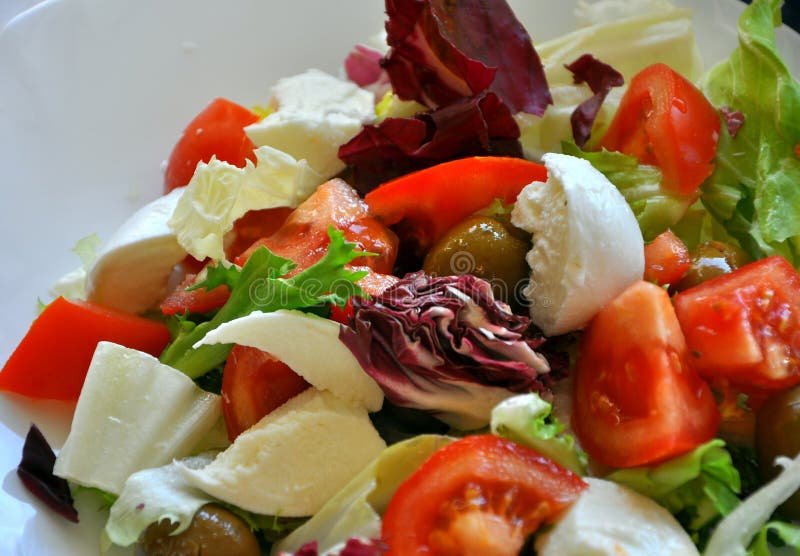Mediterranean salad stock image