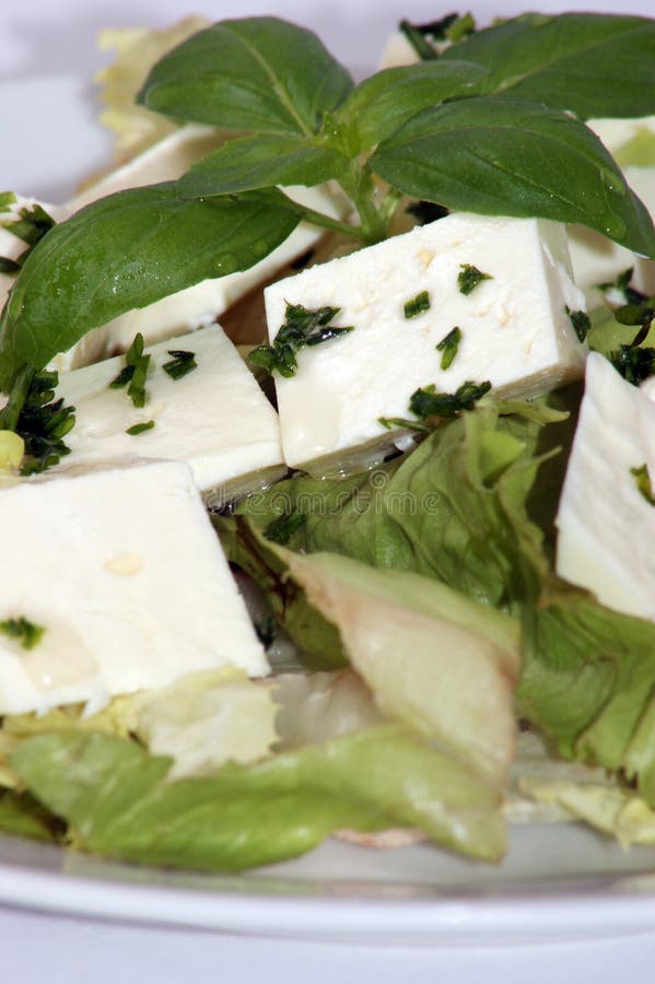 Mediterranean Salad with Feta Cheese Stock Photo Image of tasty