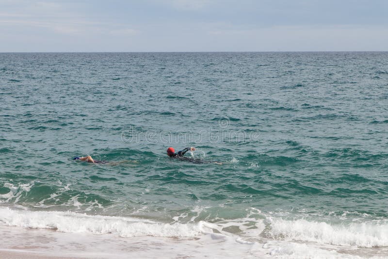 Mediterranean sea water. stock photo