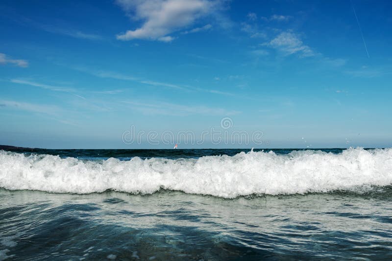 Mediterranean sea wave. stock photography
