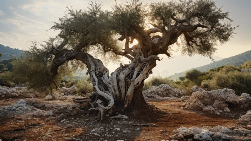 Mediterraner Starkbaum lizenzfreie stockbilder
