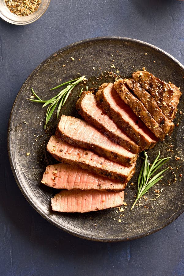 Medium rare roast beef stock image. Image of chop, fried 148510549