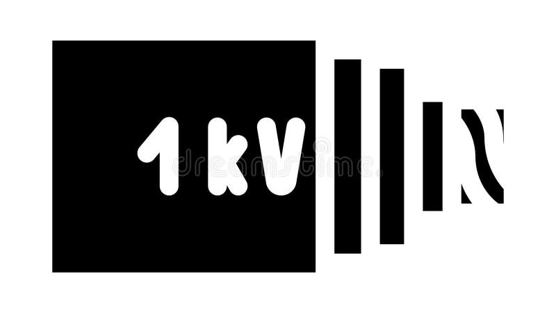 Medium voltage cables glyph icon animation stock illustration