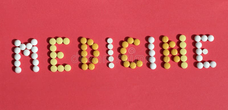 Medizin im Logo entworfen lizenzfreie stockbilder