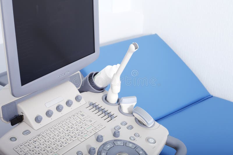 Medizinische Ausrüstung, Ultraschallmaschinennahaufnahme lizenzfreies stockfoto Medizinische Ausrüstung, Ultraschallmaschinennahaufnahme lizenzfreies stockfoto