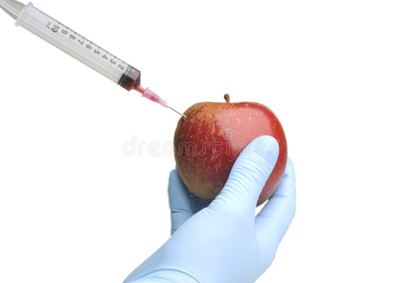 Medizinische Spritze in der Frucht lizenzfreies stockbild Medizinische Spritze in der Frucht lizenzfreies stockbild