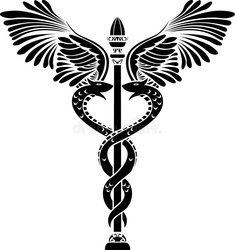 Medizinische Symbol Caduceusschablone