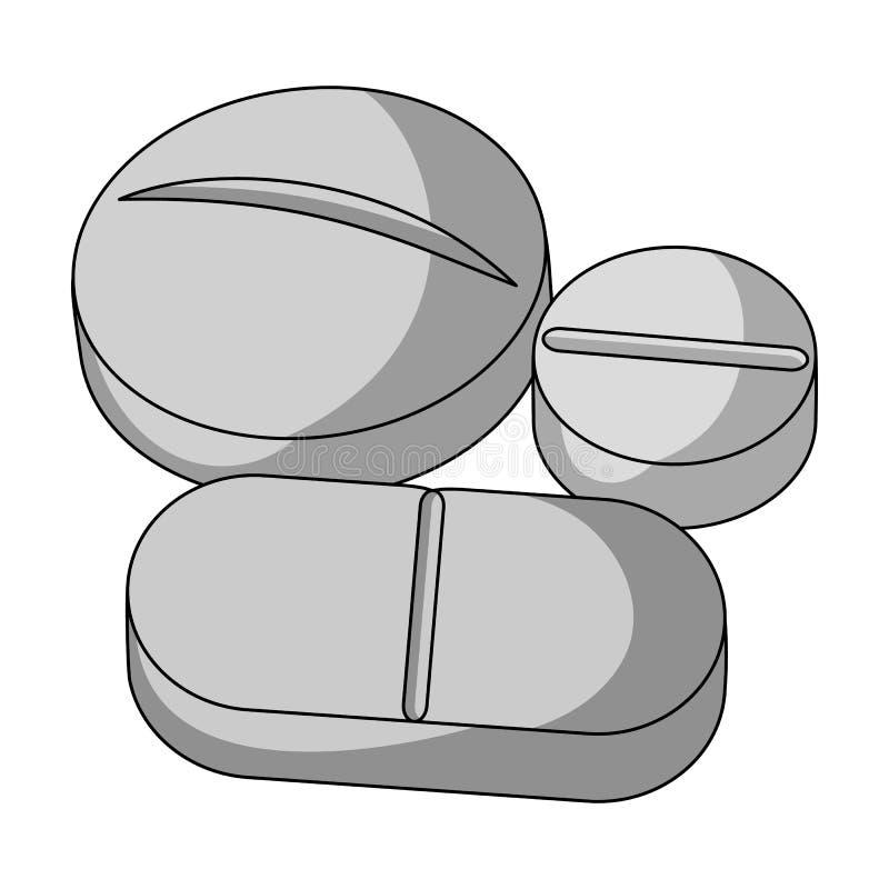 Medizinische Tabletten Einzelne Ikone Der Medizin Im Schwarzen