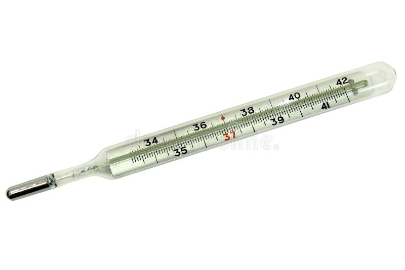 Medizinischer Quecksilberthermometer Stockbild Bild von grippe