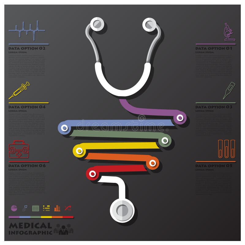 Medyczny I zdrowie Podłączeniowy linii czasu biznes Infographic royalty ilustracja Medyczny I zdrowie Podłączeniowy linii czasu biznes Infographic royalty ilustracja