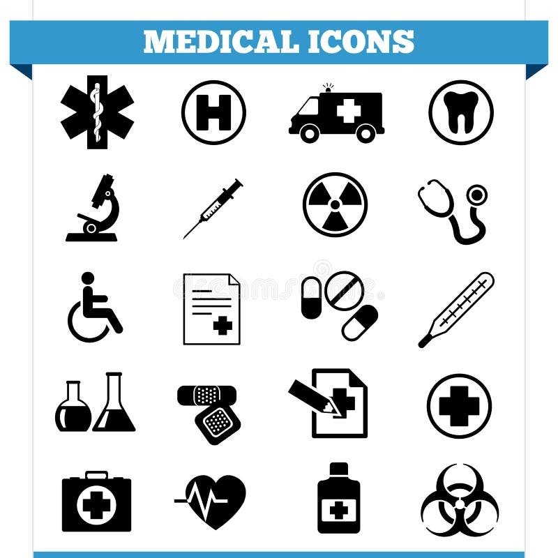 Medyczny ikona wektoru set ilustracja wektor