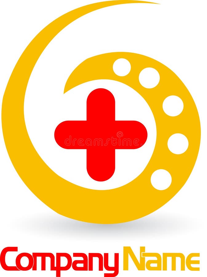 Medyczny przecinający logo ilustracji