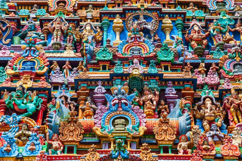 Meenakshi Amman Temple decor, a historic hindu temple located in Madurai city in Tamil Nadu in India. Meenakshi Amman Temple decor, a historic hindu temple located in Madurai city in Tamil Nadu in India