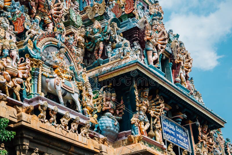 Meenakshi Amman świątynia w Madurai, India zdjęcia royalty free Meenakshi Amman świątynia w Madurai, India zdjęcia royalty free