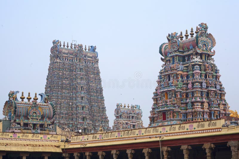 Meenakshi hindu temple in Madurai