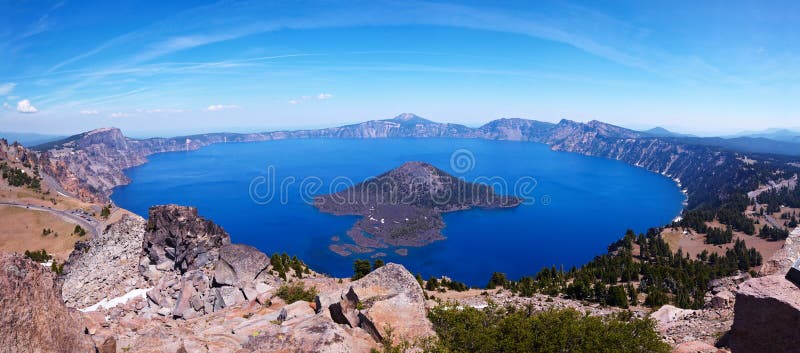 Meer 45 van de krater megapixelpanorama stock foto's Meer 45 van de krater megapixelpanorama stock foto's