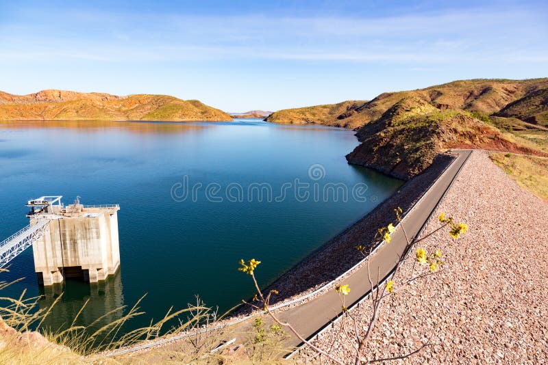 Meer Argyle Dam in ver binnenland Australië stock foto's Meer Argyle Dam in ver binnenland Australië stock foto's
