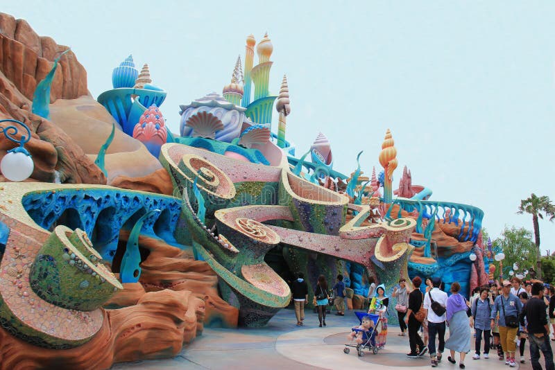 Meerminlagune in Tokyo DisneySea royalty-vrije stock foto Meerminlagune in Tokyo DisneySea royalty-vrije stock foto