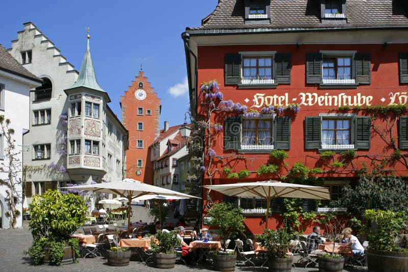 Meersburg na Jeziornym Constance, Niemcy zdjęcia stock Meersburg na Jeziornym Constance, Niemcy zdjęcia stock