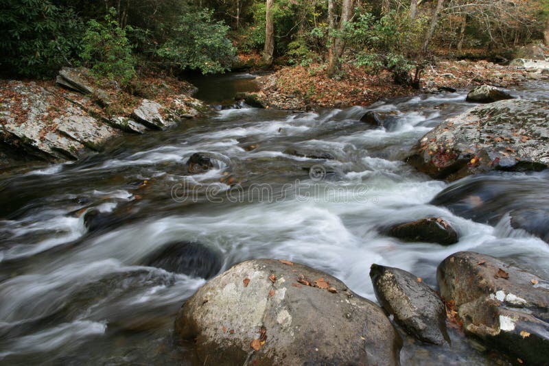 Rushing Water, Great Smoky Mountains National Park, Tennessee. Rushing Water, Great Smoky Mountains National Park, Tennessee