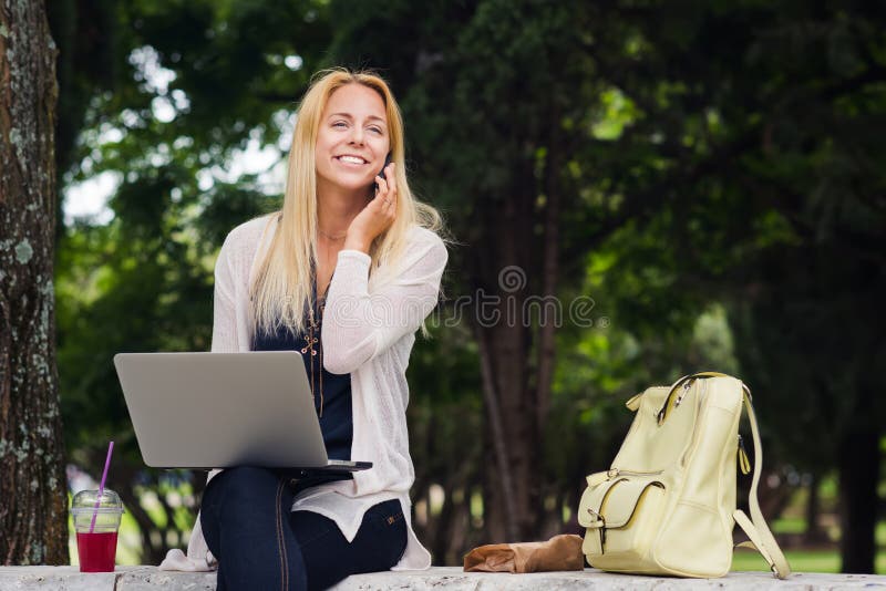 Meet me in the park for a study session stock image Meet me in the park for a study session stock image