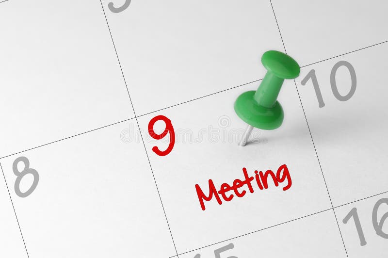 Meeting Appointment Reminder Stock Image - Image of meeting, calendar