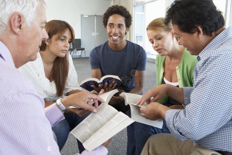 Meeting of Bible Study Group Stock Photo - Image of male, prayer: 54963678