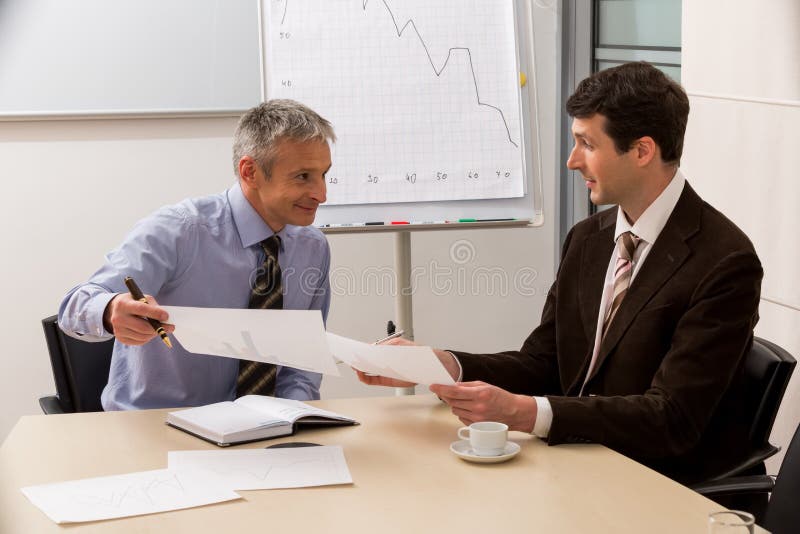 Meeting Bosses in the Office. Stock Photo Image of executive
