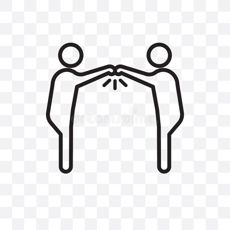 Meeting With A Friend Vector Linear Icon Isolated On Transparent Background Meeting With A Friend Transparency Concept Can Be Use Stock Vector Illustration Of Company Leader
