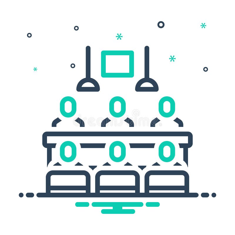 Mix icon for Meeting, sitting and member royalty free illustration