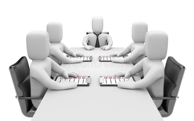Meeting. Image contain clipping path stock illustration